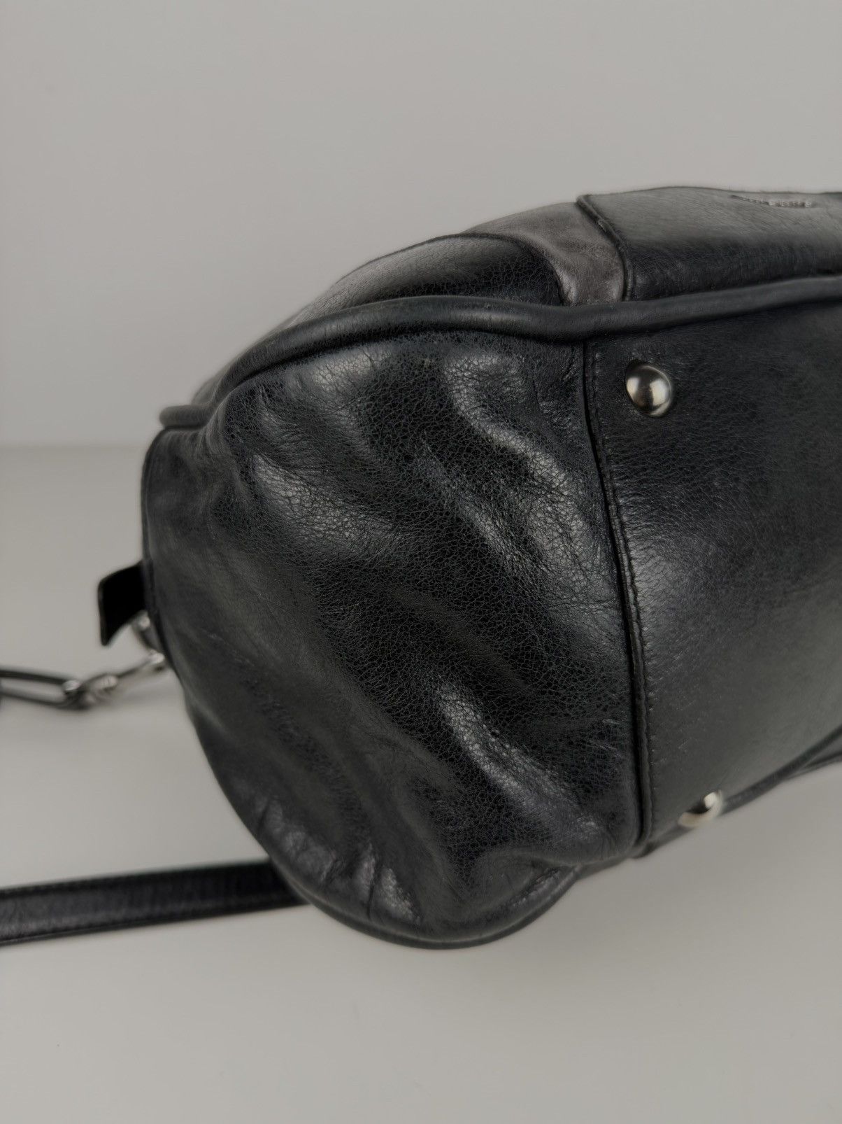 Miu Miu leather bowling bag