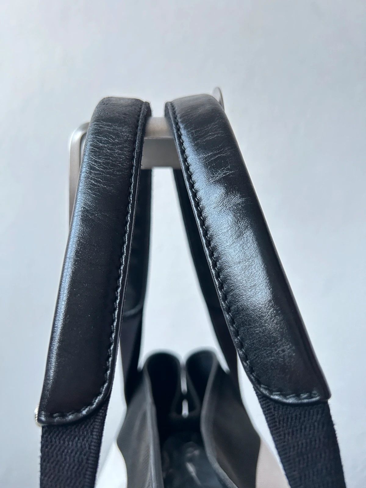 Balenciaga navy cabas logo tote bag small