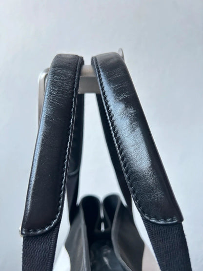 Balenciaga navy cabas logo tote bag small