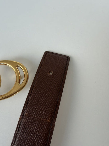 Vintage 1997 Hermes Courchevel leather belt