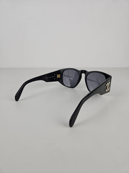 Vintage 90s Chanel 0004 10 oversized CC logo sunglasses