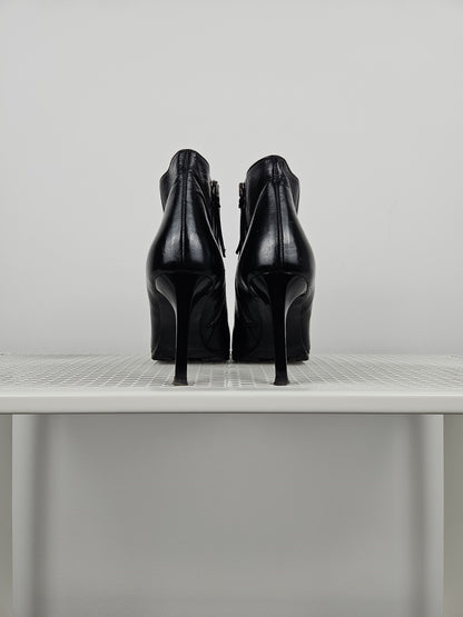 Miu Miu stiletto high heel ankle boots notched sole