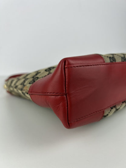 Vintage y2k Gucci monogram canvas and leather shoulder bag