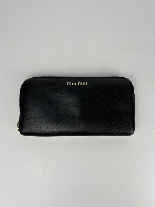 Miu miu leather long wallet