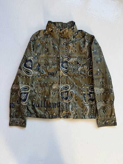 John Galliano newspaper print windbreaker jacket