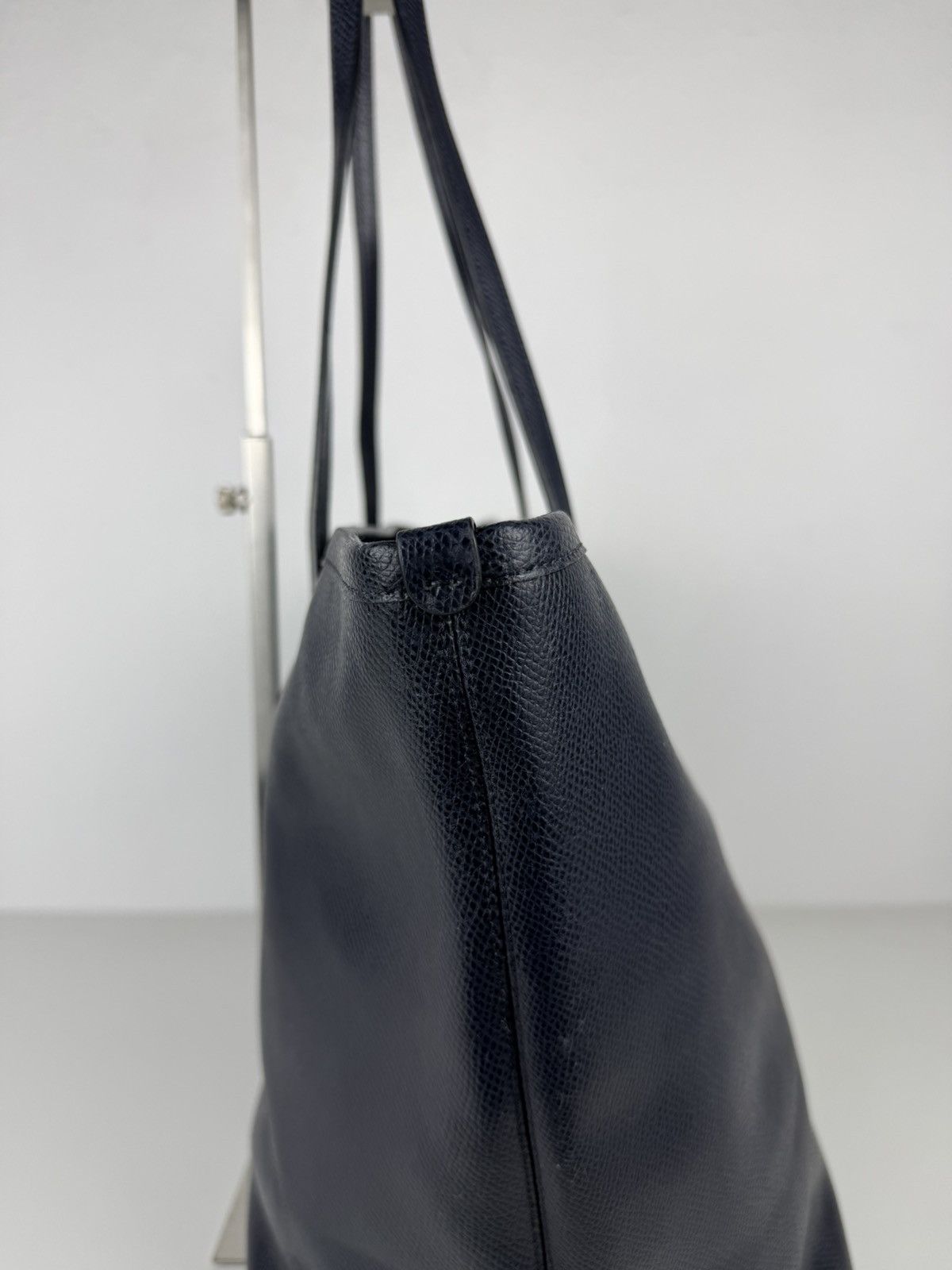 Coach crossgrain leather taxi tote dark navy