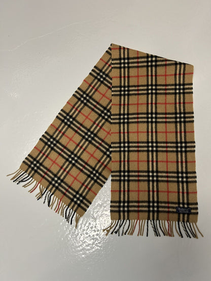 Vintage Burberry nova check cashmere scarf