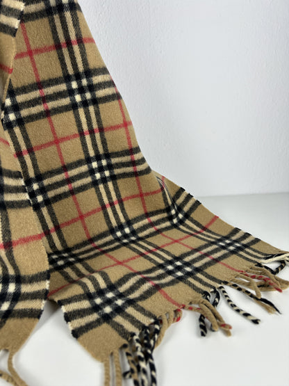 Vintage Burberry nova check cashmere scarf