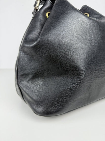 Vintage Chanel lambskin CC logo drawstring bag