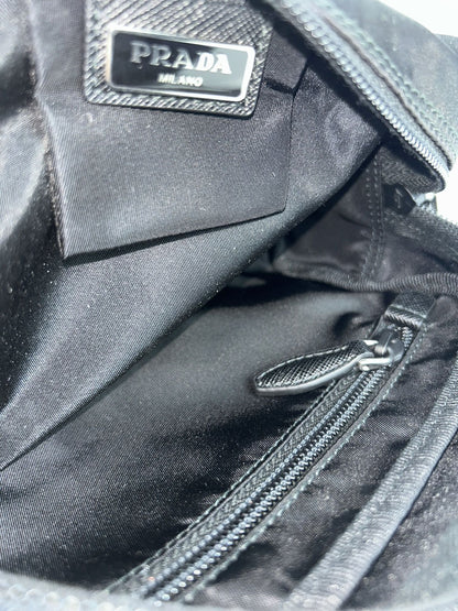 Prada nylon triangle logo mini pouch