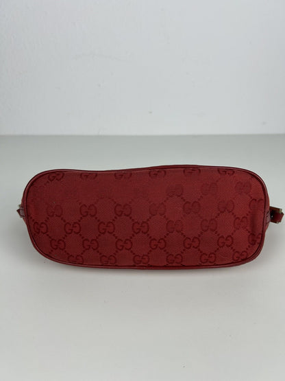 Vintage y2k gucci monogram canvas boat bag pochette
