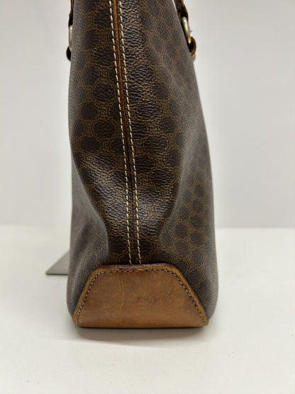 Vintage 90s Celine macadam top zip tote bag