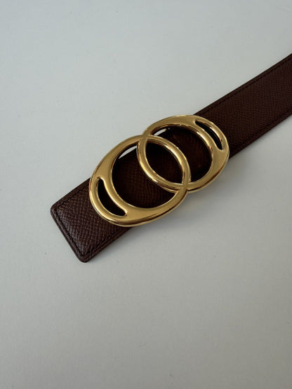 Vintage 1997 Hermes Courchevel leather belt