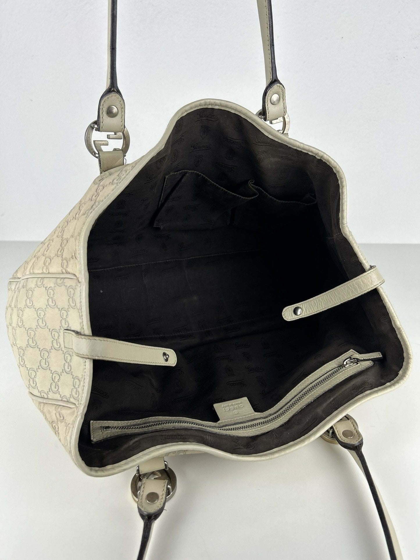 Gucci guccissima twins leather monogram tote bag