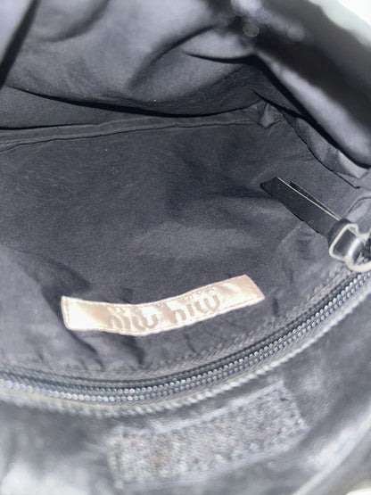 Archive AW1999 miu miu leather nylon crossbody/ sling bag