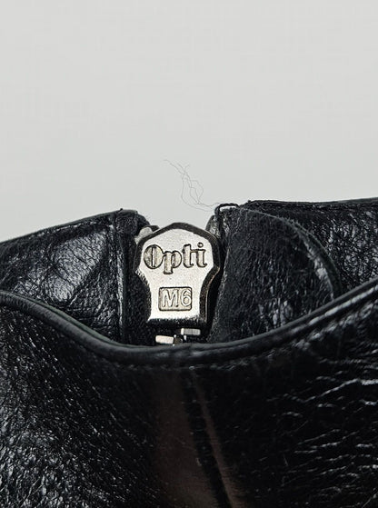 Miu Miu stiletto high heel ankle boots notched sole