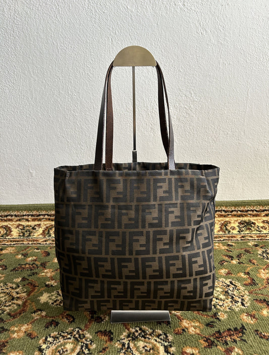 Vintage y2k fendi ff zucca monogram tote bag