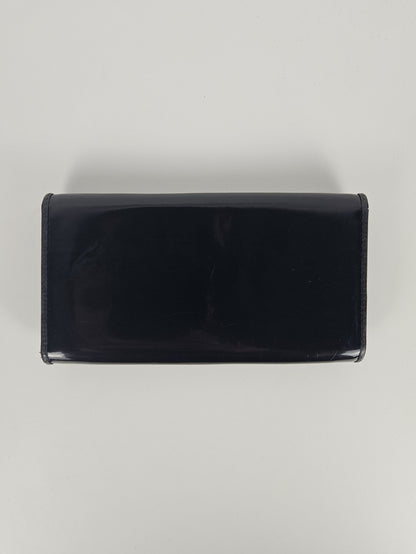 Vivienne Westwood orb black patent leather wallet