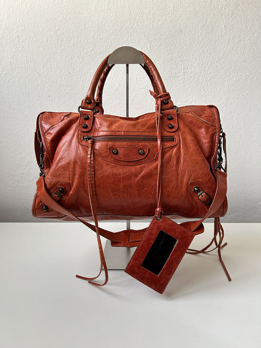 Balenciaga city bag in pumpkin spice