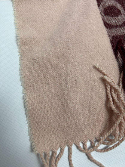 Vintage Dior big logo merino wool and cashmere scarf