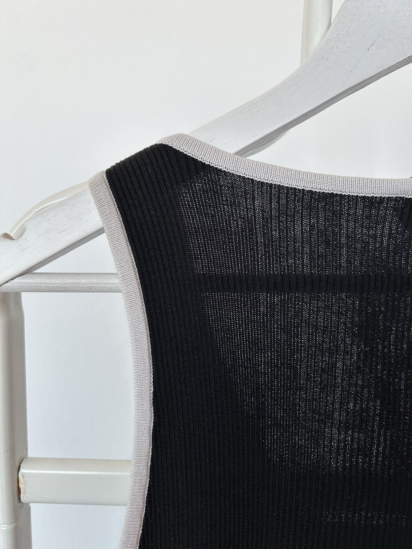 SS1995 Chanel double breasted button up tank top