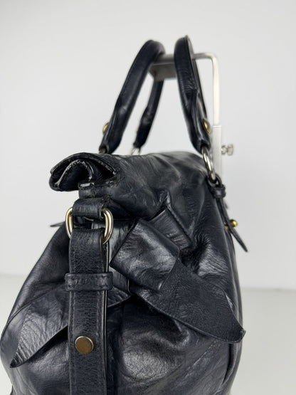Miu miu vitello bow bag in deep navy