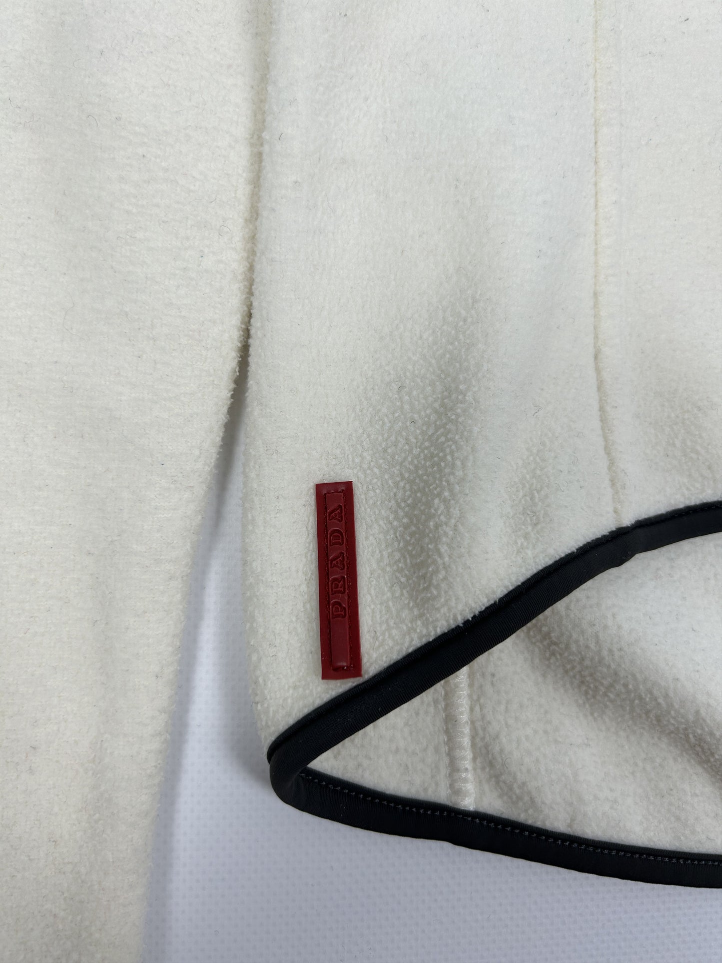 Vintage y2k archive prada sport red tab ninja hooded fleece