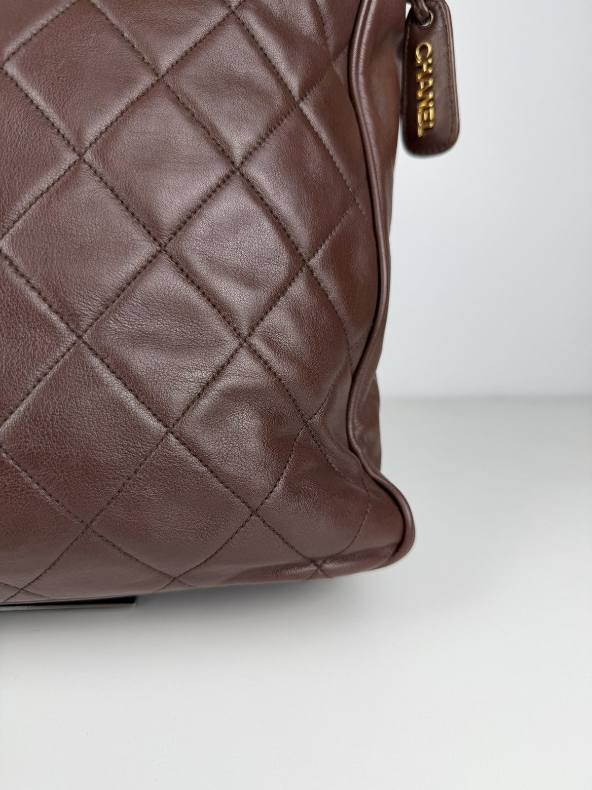 1996 Chanel CC turnlock matelasse quilted lambskin tote