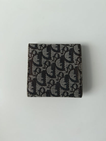 Dior trifold street chic monogram canvas and leather wallet