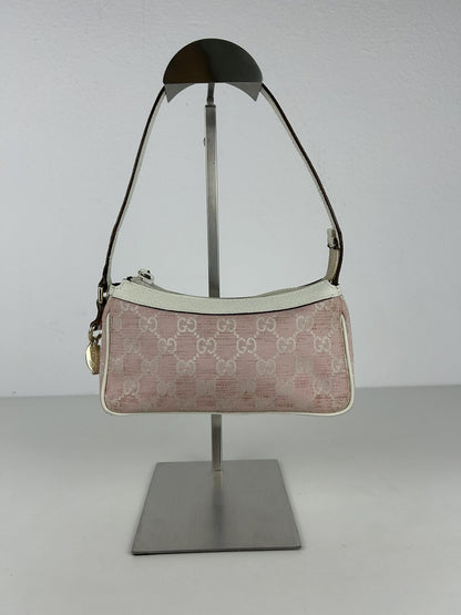 Gucci pink gg monogram canvas pochette