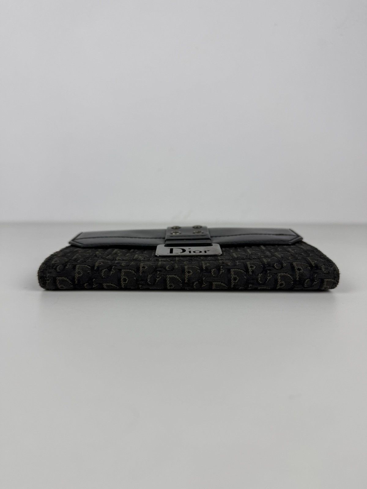 Dior John Galliano era street chic monogram long trifold wallet