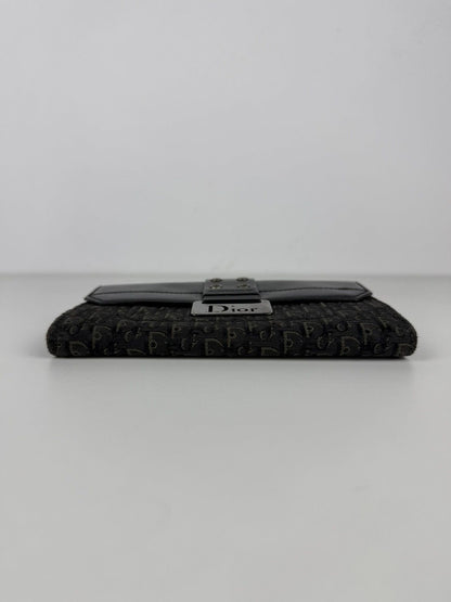 Dior John Galliano era street chic monogram long trifold wallet