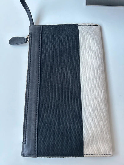 Balenciaga navy cabas logo tote bag small