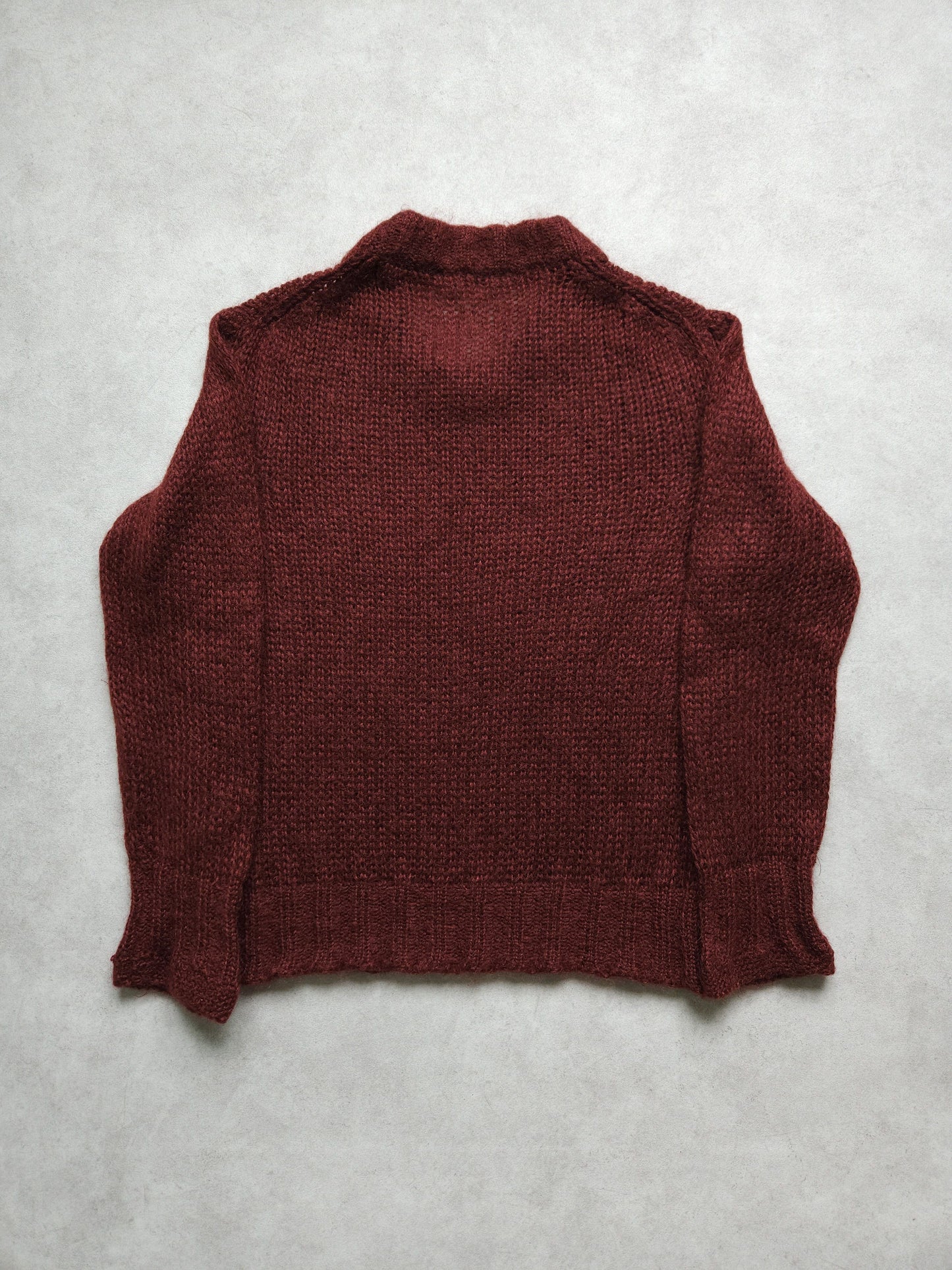 Prada mohair knit in burgundy