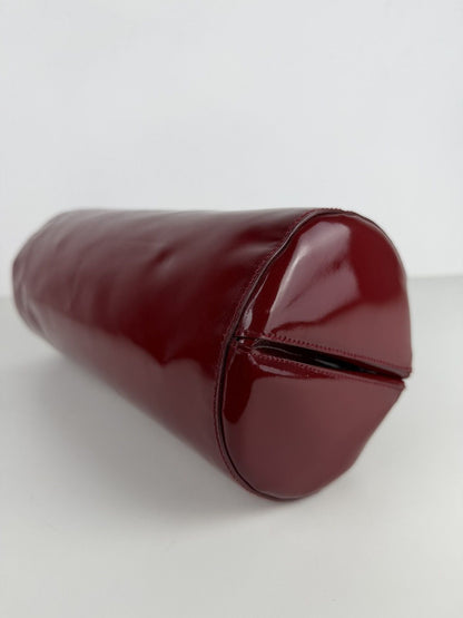 Vintage 90s Miu Miu patent leather cylindrical handbag