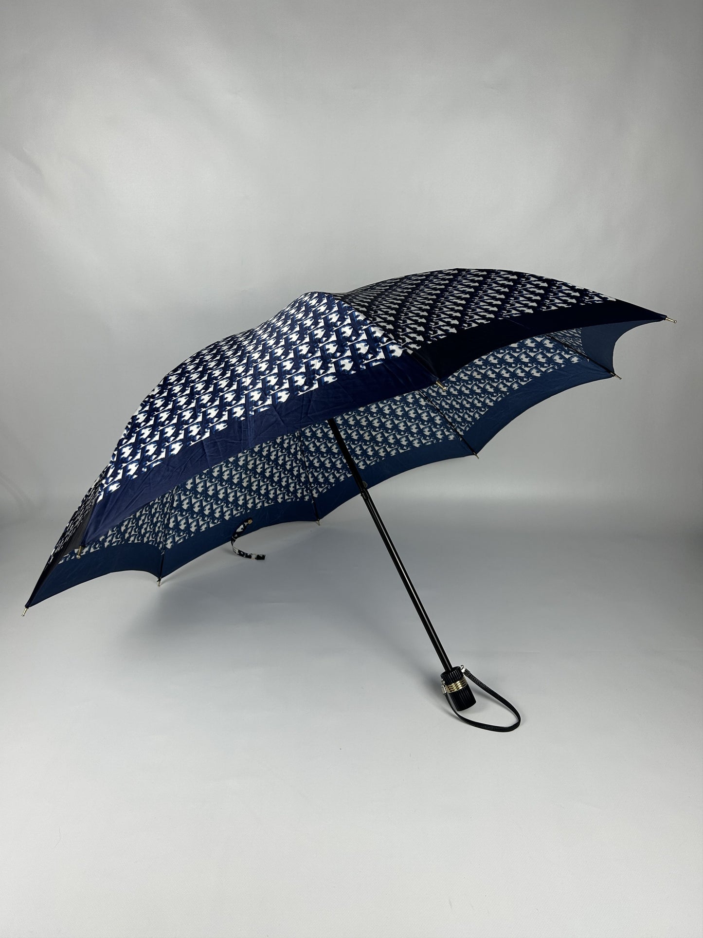 Vintage 80s dior trotter oblique monogram folding umbrella