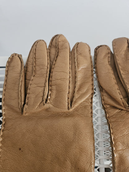 Prada lambskin and mink fur gloves