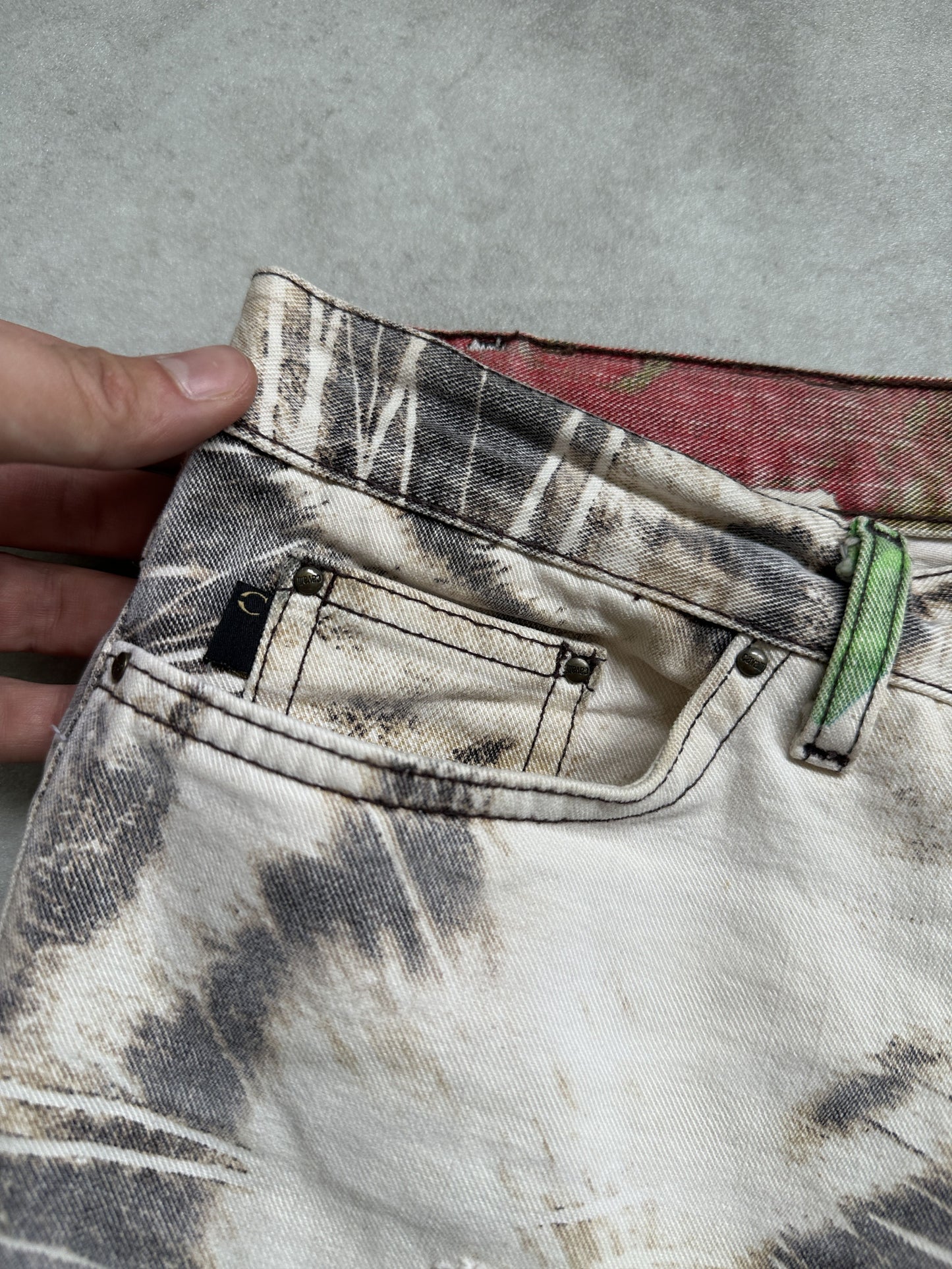 Archive y2k Just Cavalli butterfly floral alloverprint pants