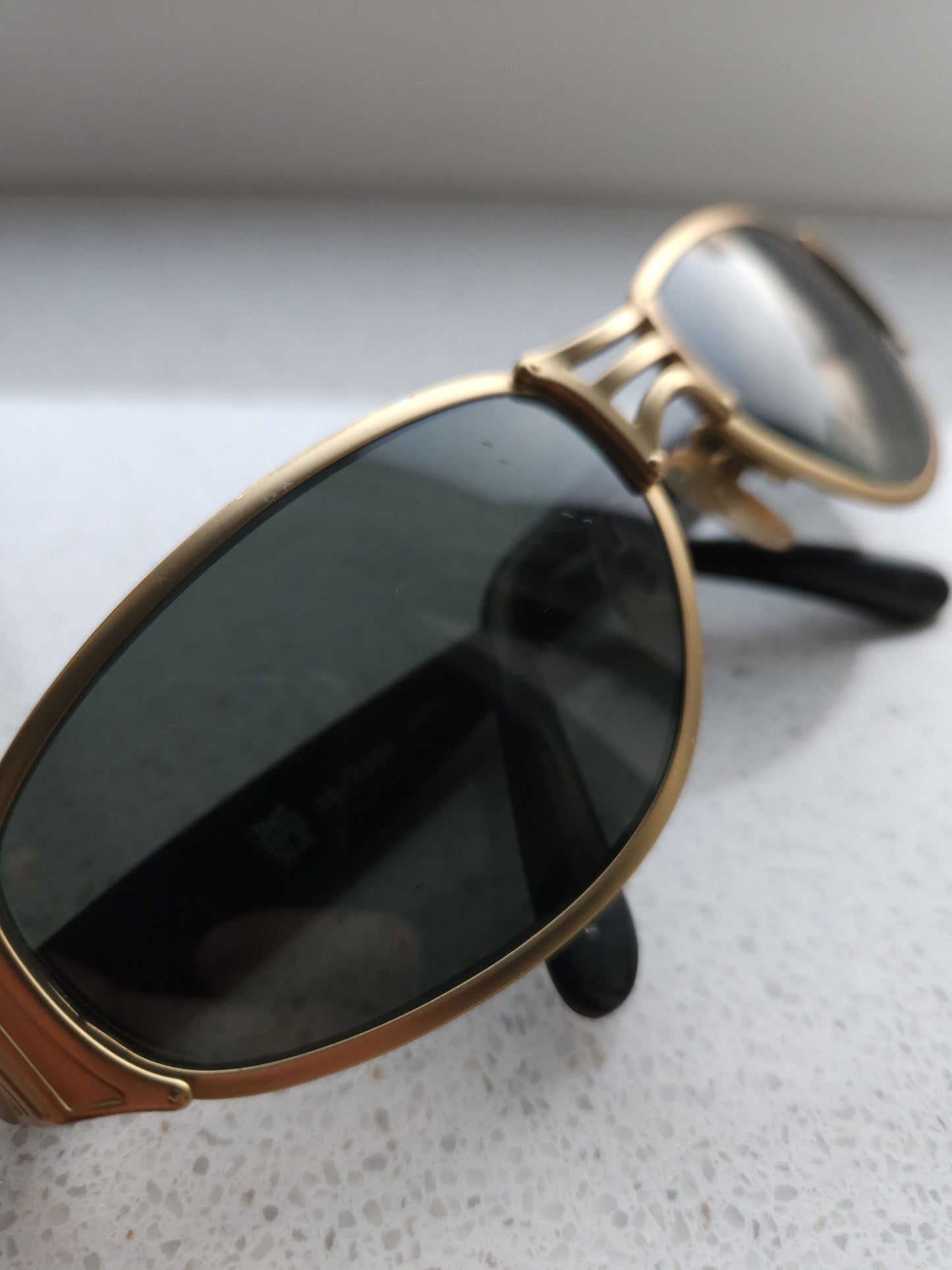 Vtg Jean Paul Gaultier 58-6204 big logo oval sunglasses