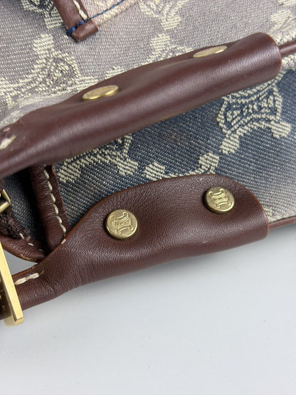 Celine macadam monogram denim shoulder/ crossbody bag