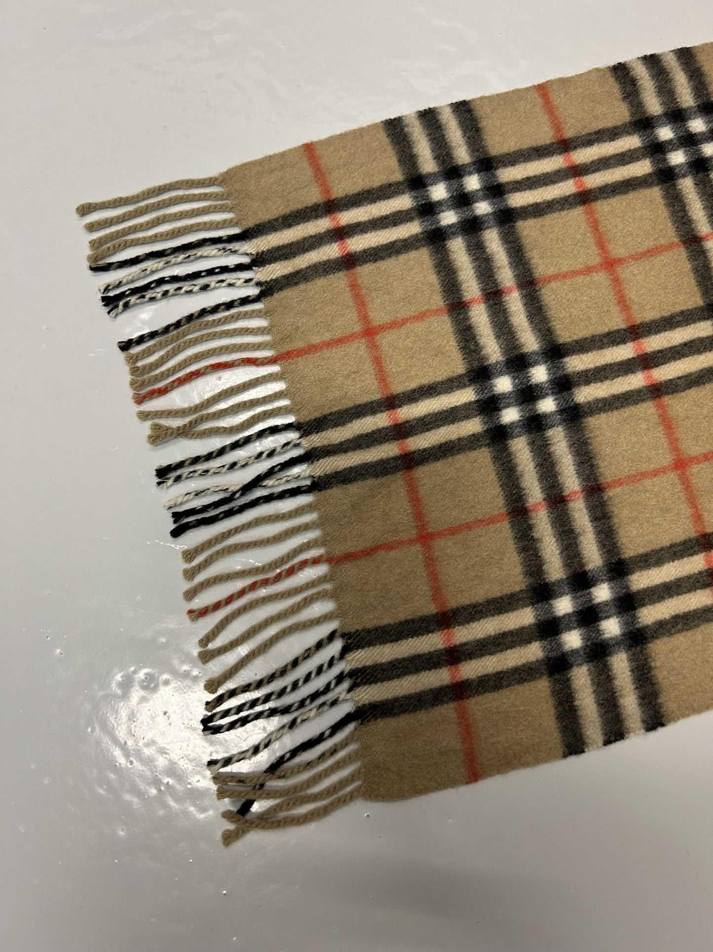 Vintage Burberry nova check cashmere scarf