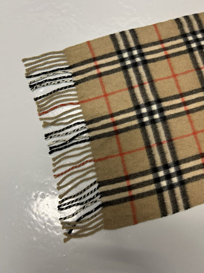 Vintage Burberry nova check cashmere scarf