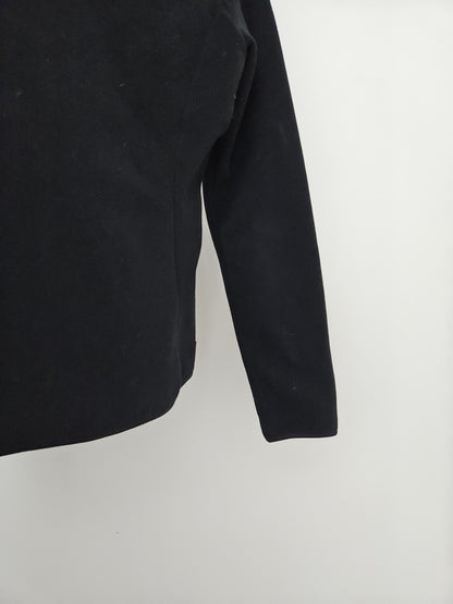 Prada sport red tab ninja fleece hoodie asymmetric zip