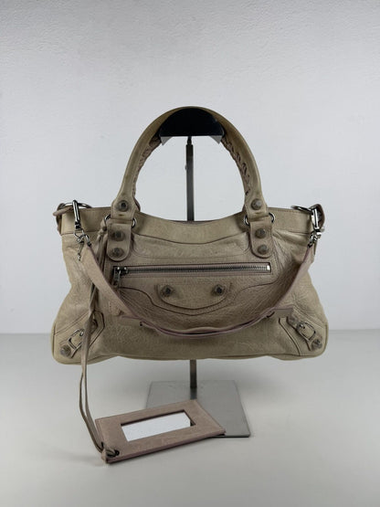 Balenciaga the first bag giant silver hardware