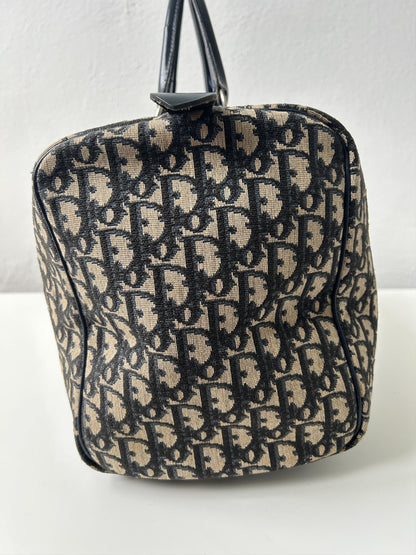 Vintage 70s Dior trotter oblique monogram canvas bowling bag