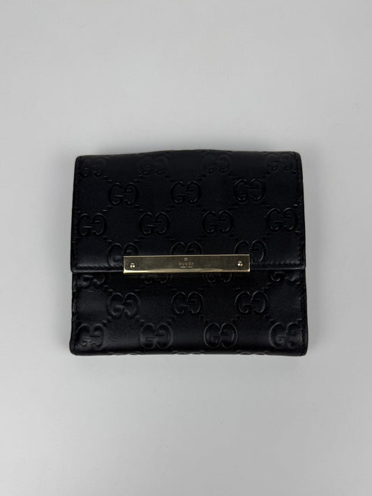 Gucci guccissima leather trifold wallet