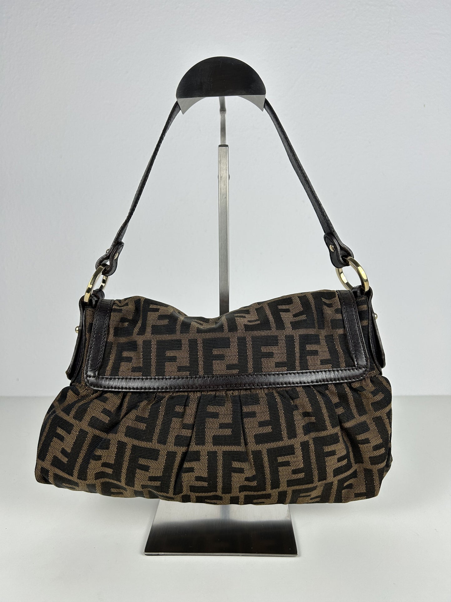 Fendi zucca monogram canvas chef bag baguette