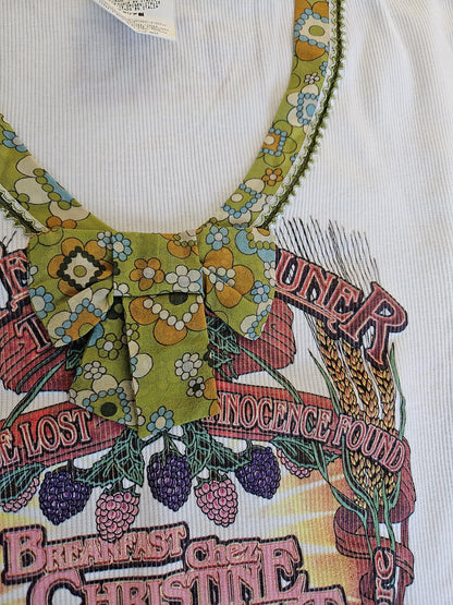Archive y2k Dolce Gabbana Christine Croissant ribbed top