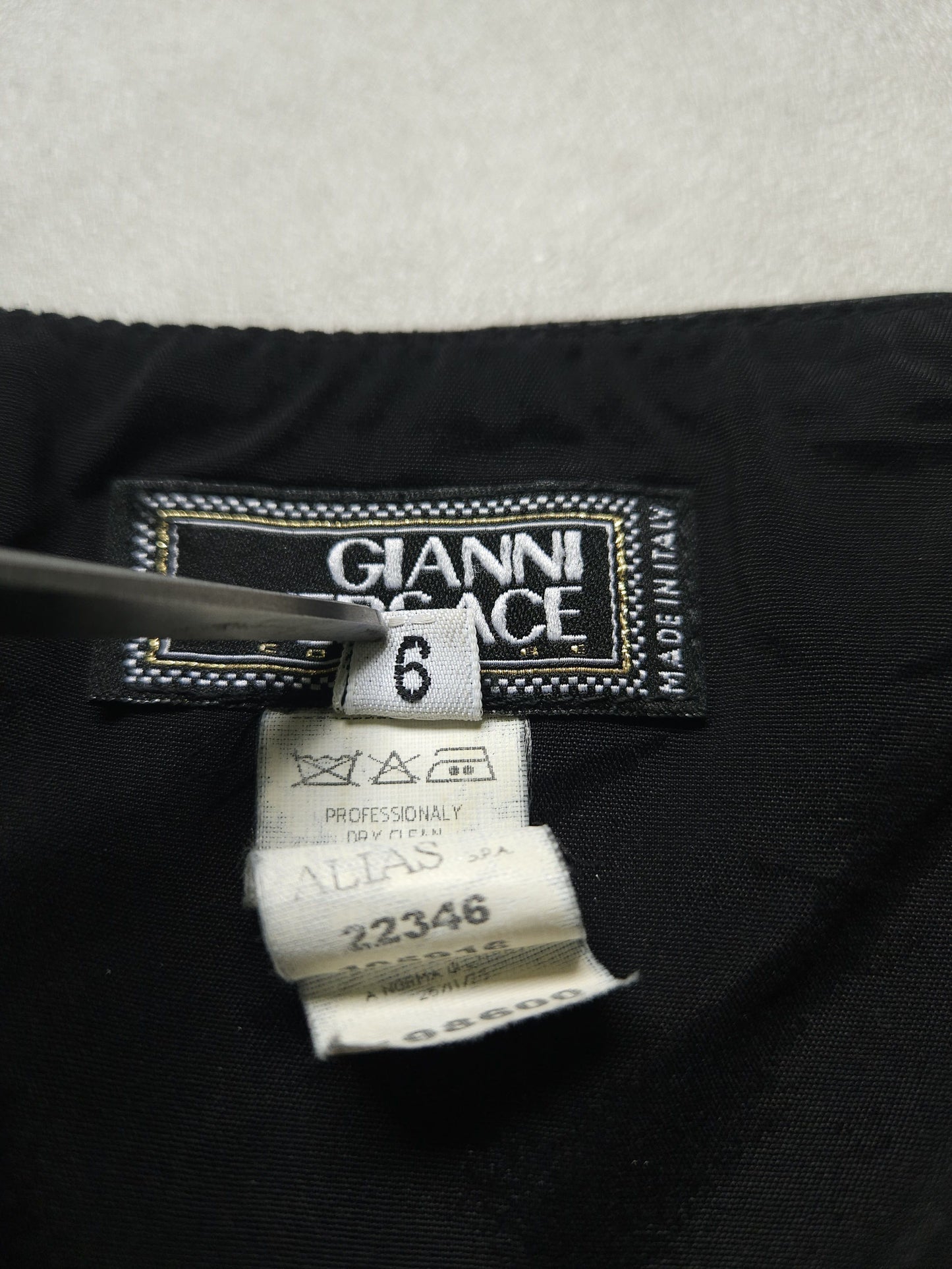 Gianni Versace Couture leather and wool zip off pencil skirt