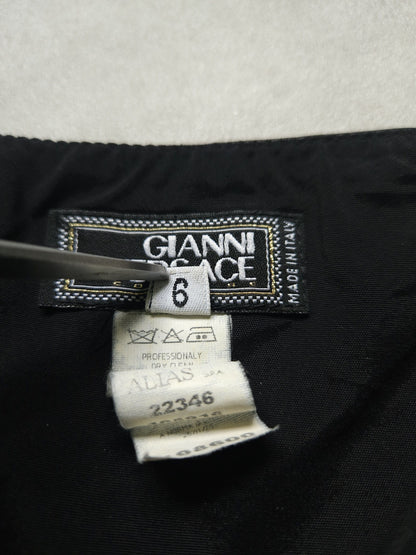 Gianni Versace Couture leather and wool zip off pencil skirt